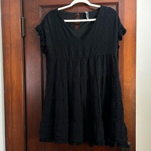 Black V-Neck Dress